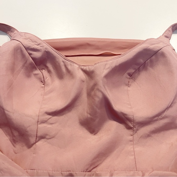 •AZAZIE•‎ Salma Sleeveless Sheath Side Slit Chiffon Dress in Dusty Rose Size A8 - Picture 11 of 15